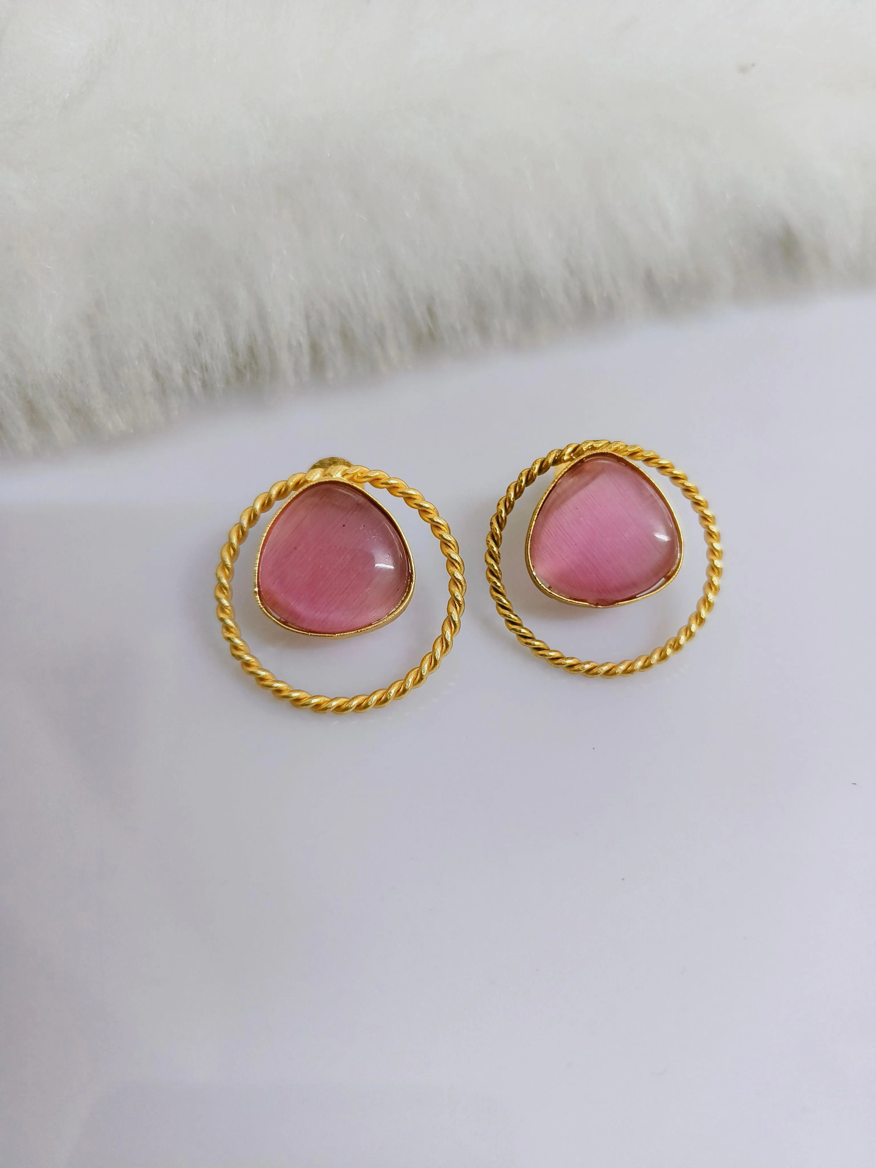 Golden Stud Earrings | Sarichka