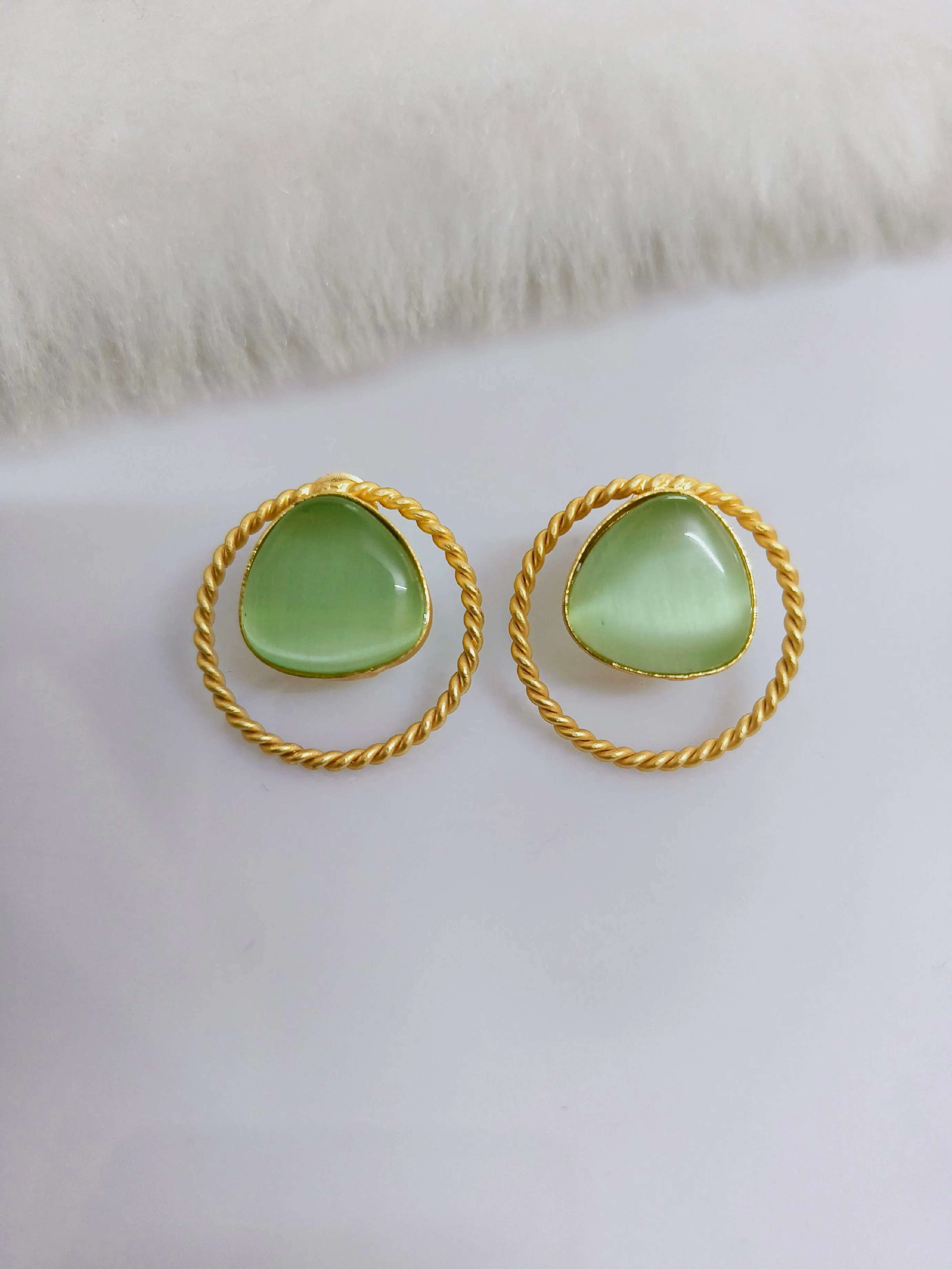 Golden Stud Earrings | Sarichka