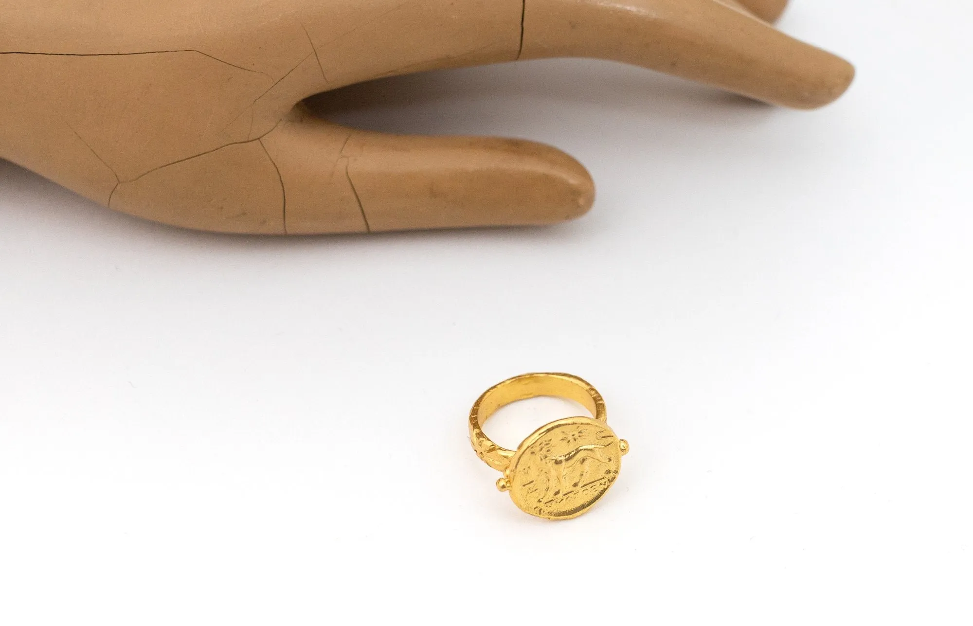 Greek Lion Signet Ring