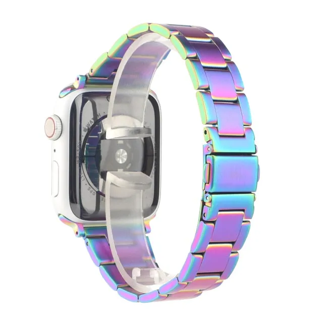 High-Quality Steel Band for Apple Watch Band Series 9 8 7 6 5 4 Quick Disassembly Bracelet iWatch