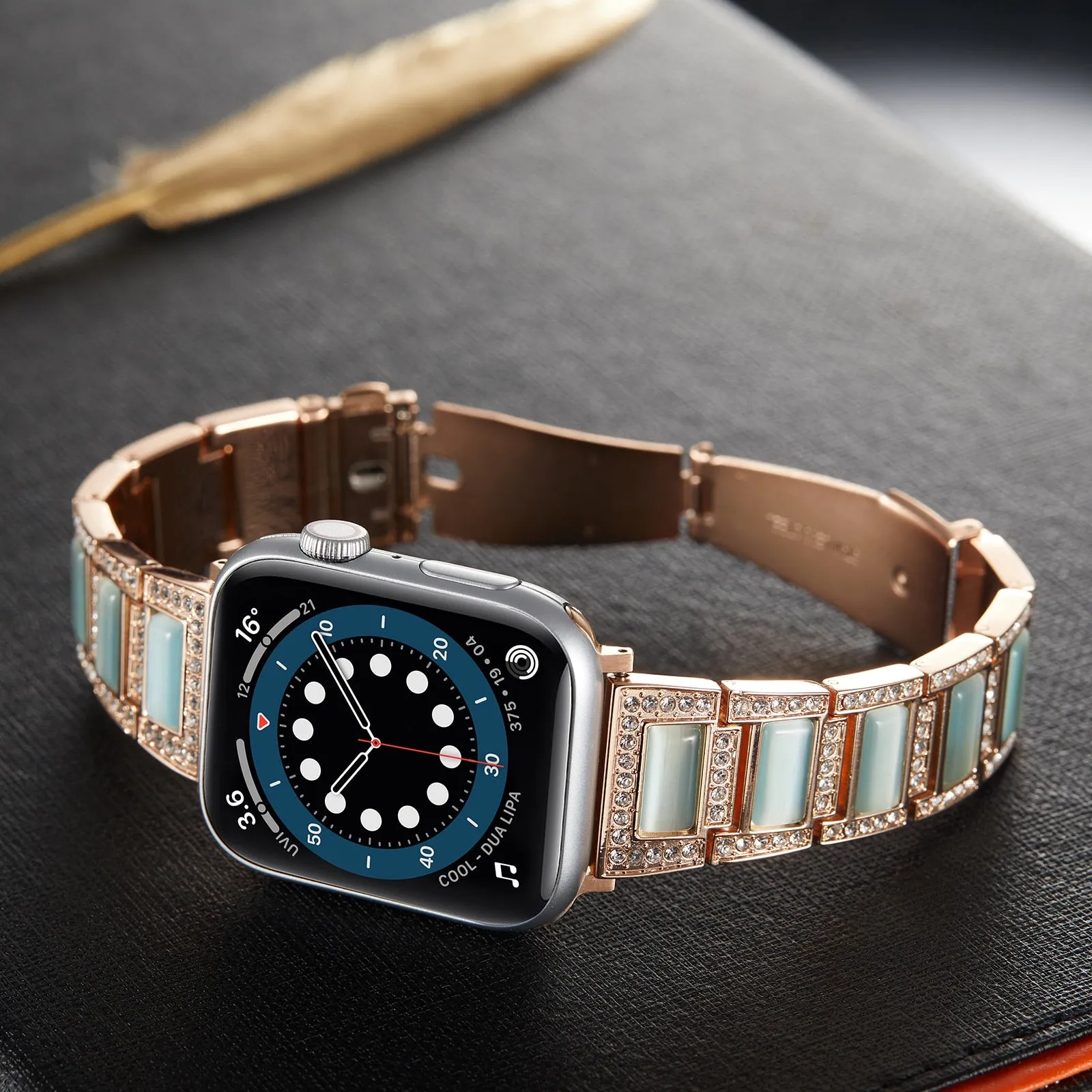 High-Quality Steel Bracelet for Apple Series 7 6 5 4 Diamond Strap