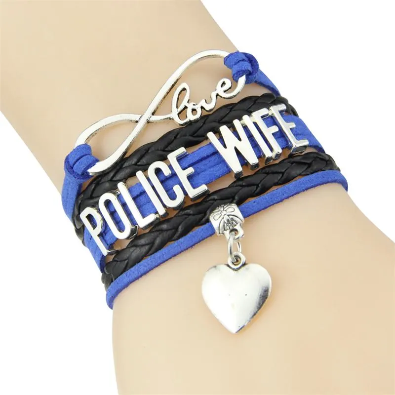 Infinity Love Bracelets for Police Wife