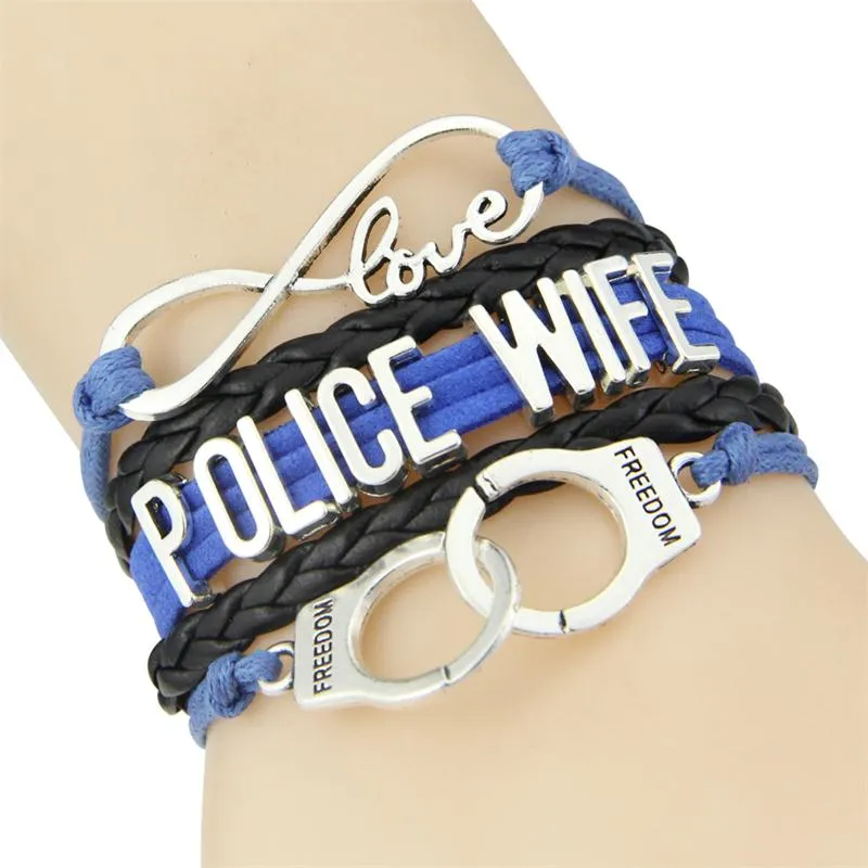 Infinity Love Bracelets for Police Wife