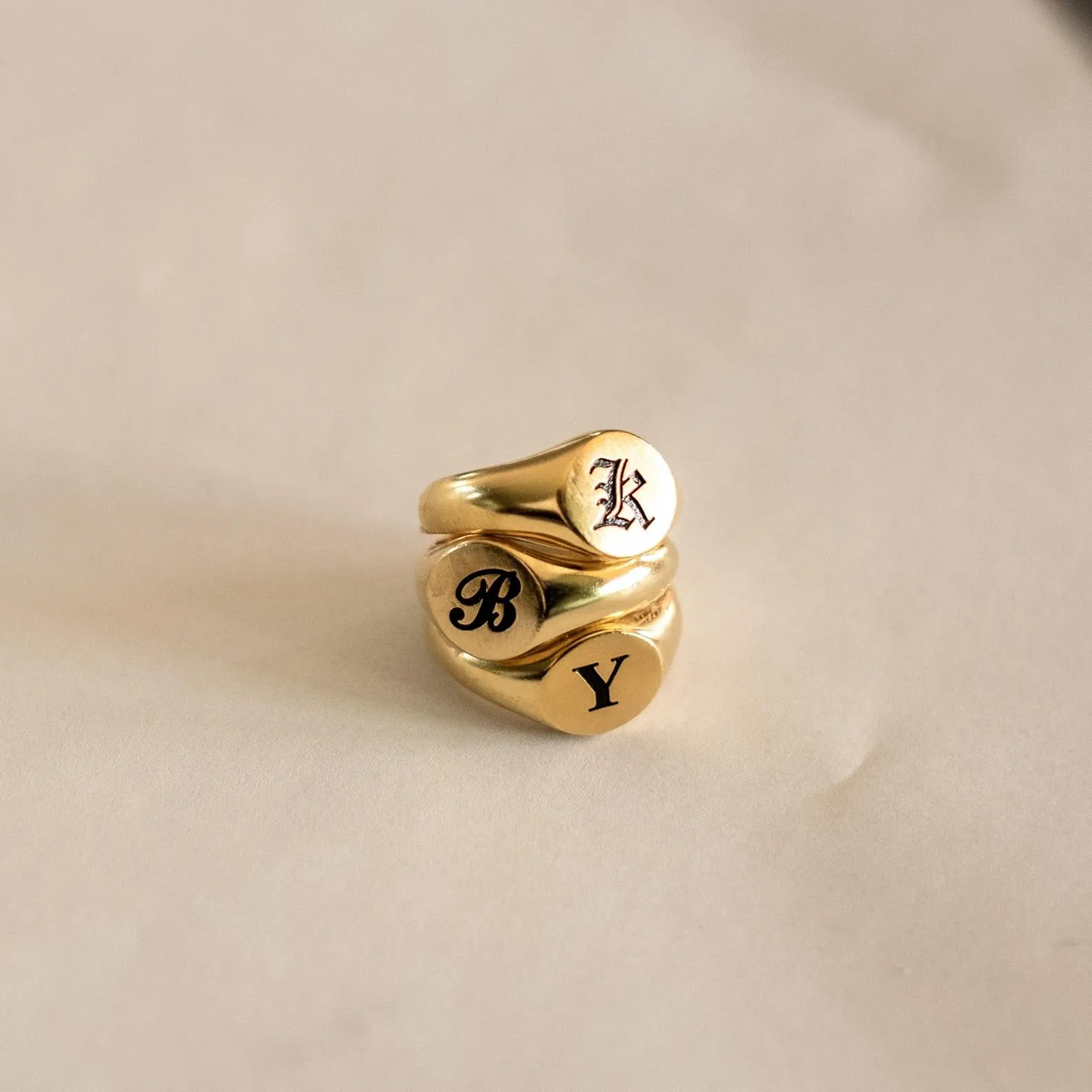 Initial Signet Ring