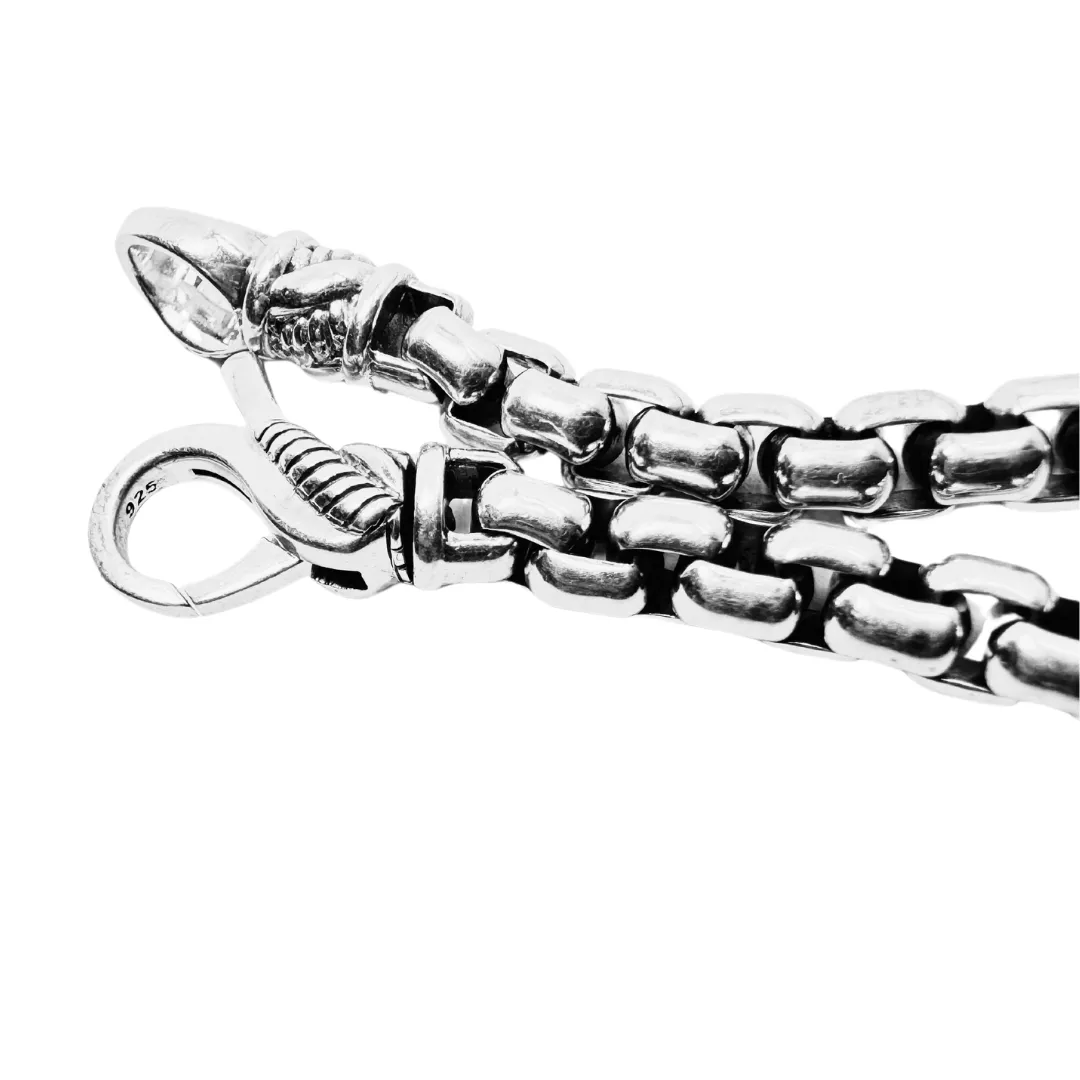 Jai Thailand Rolo Box Chain SS Bracelet