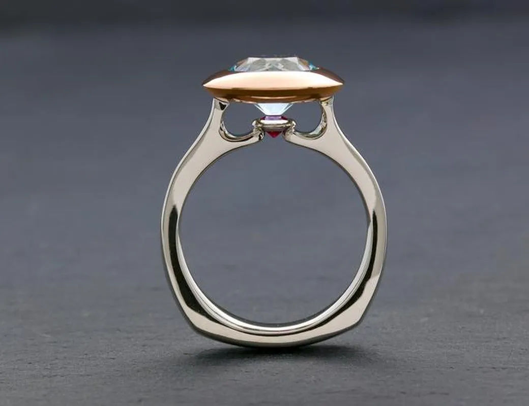 Kaleidoscope Solitaire Ring