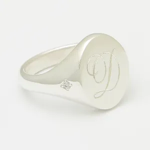 Kazra Signet Ring in Silver