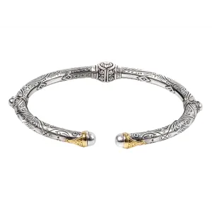 Konstantino Silver and 18K Gold Delos Cuff Bracelet