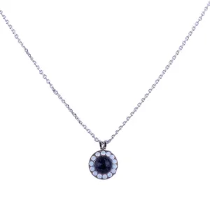 Large Halo Pendant in "Nightfall" - Rhodium