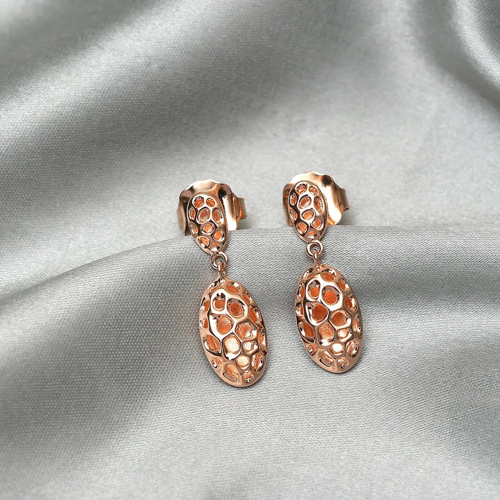 Lattice Pebble Drop Earrings