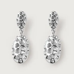 Lattice Pebble Drop Earrings