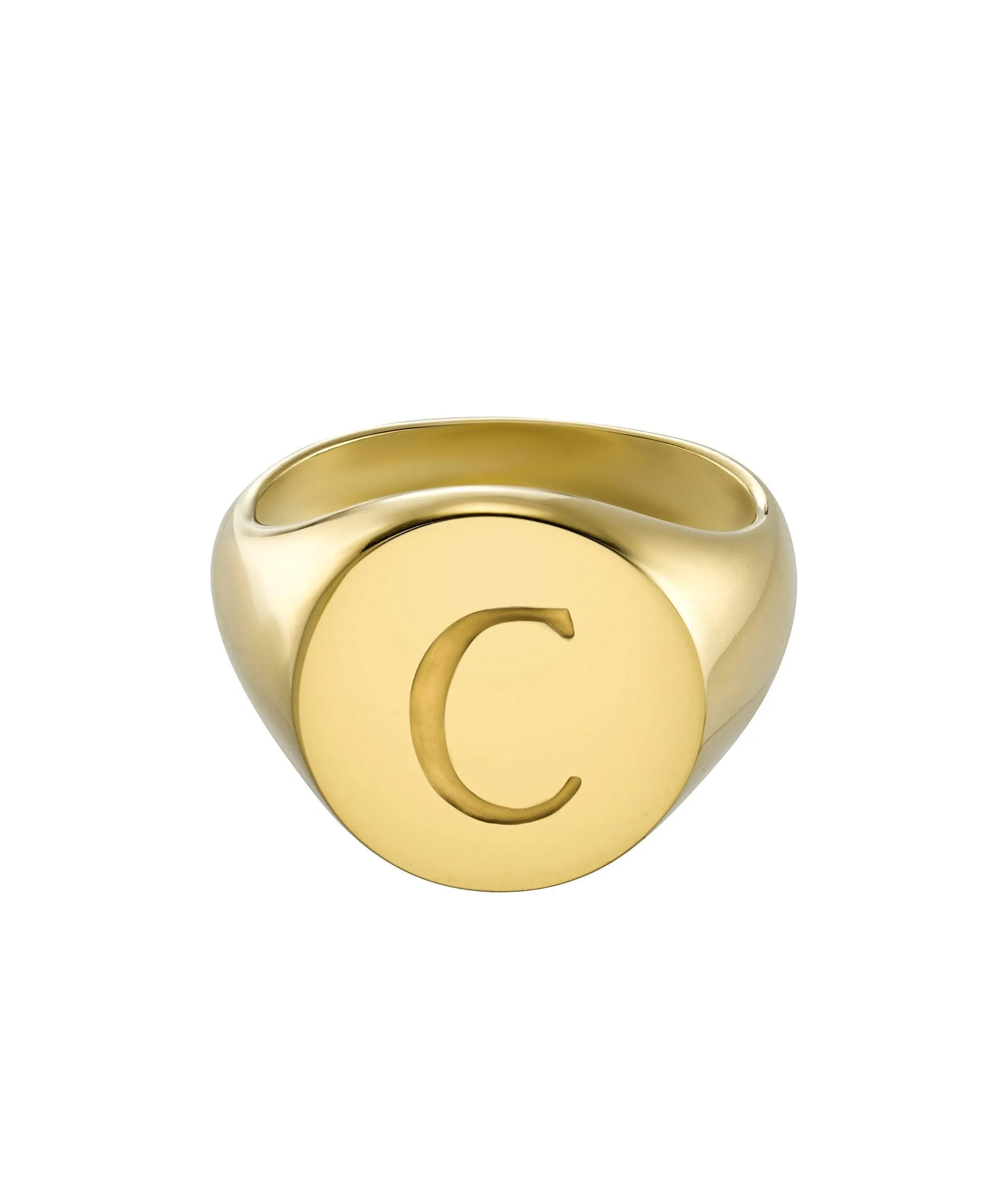 Letter Signet Ring 18ct Gold Vermeil