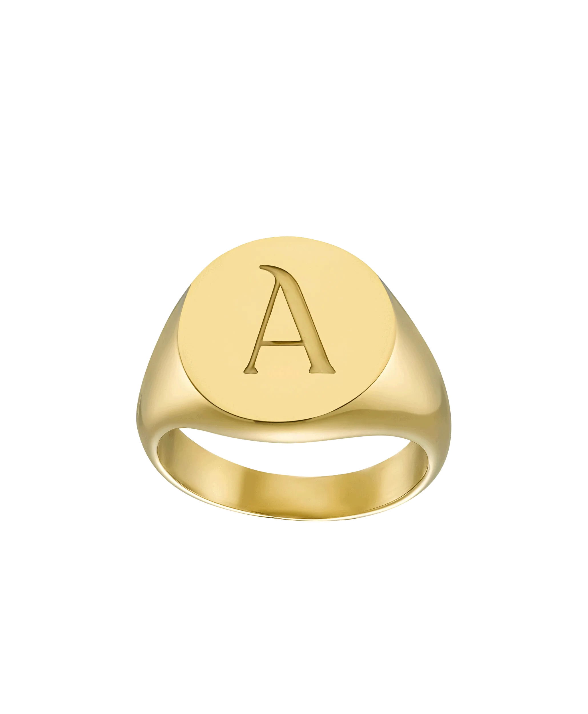 Letter Signet Ring 18ct Gold Vermeil