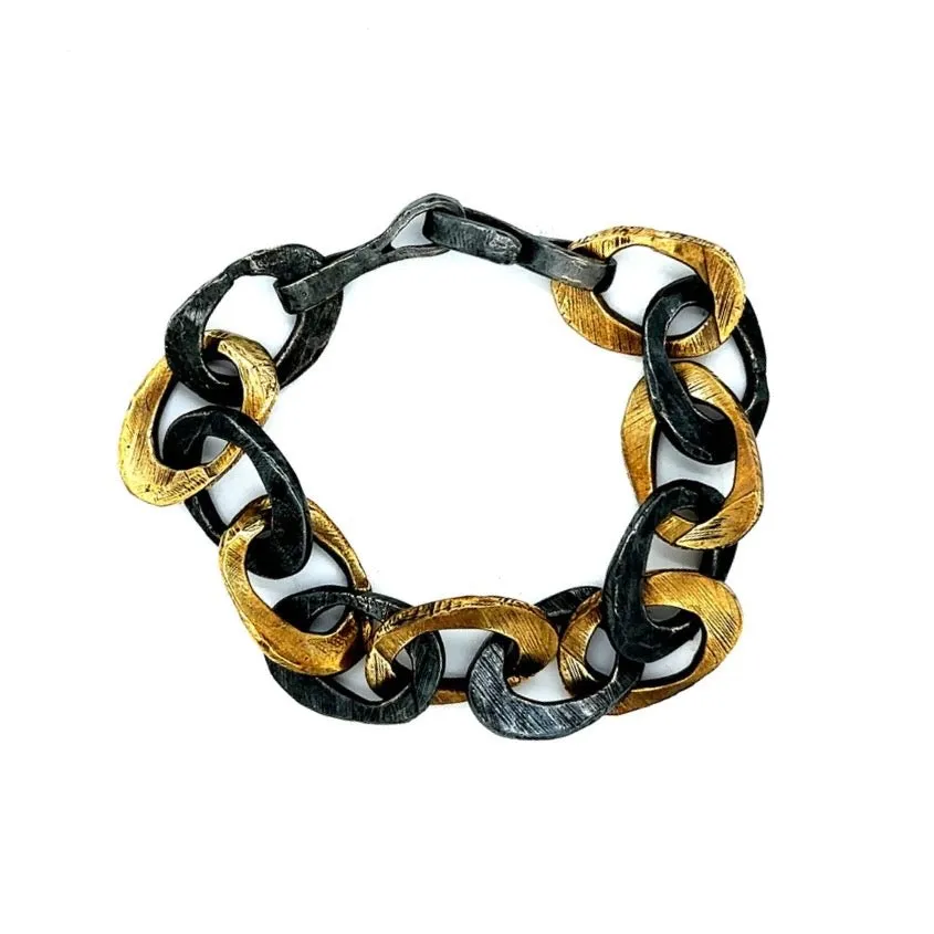 Link Chain Bracelet in Mixed Metal