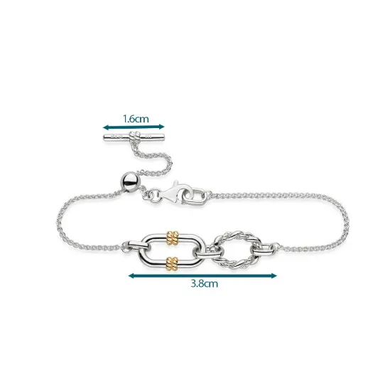 Marina Rope Link Duo Golden Slider Bracelet