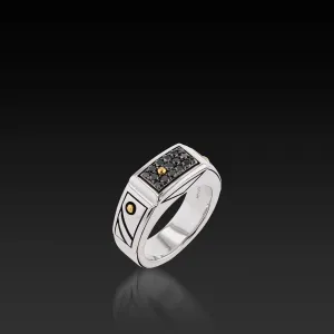 Matrix Black Diamond Signet Ring