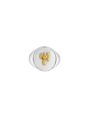 Men's Angel Signet Ring