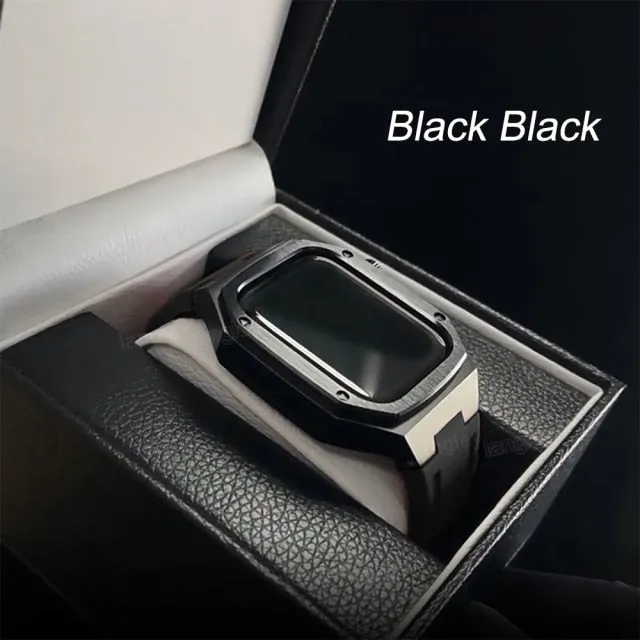 Metal Case for Apple Watch Bracelet Series 7 6 5 4 Men Wrist Silicone Belt iWatch38/40/41mm 42/44/45mm Premium Steel Strap |Watchbands|