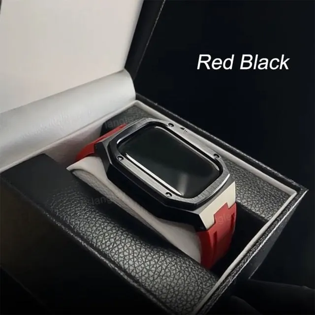 Metal Case for Apple Watch Bracelet Series 7 6 5 4 Men Wrist Silicone Belt iWatch38/40/41mm 42/44/45mm Premium Steel Strap |Watchbands|