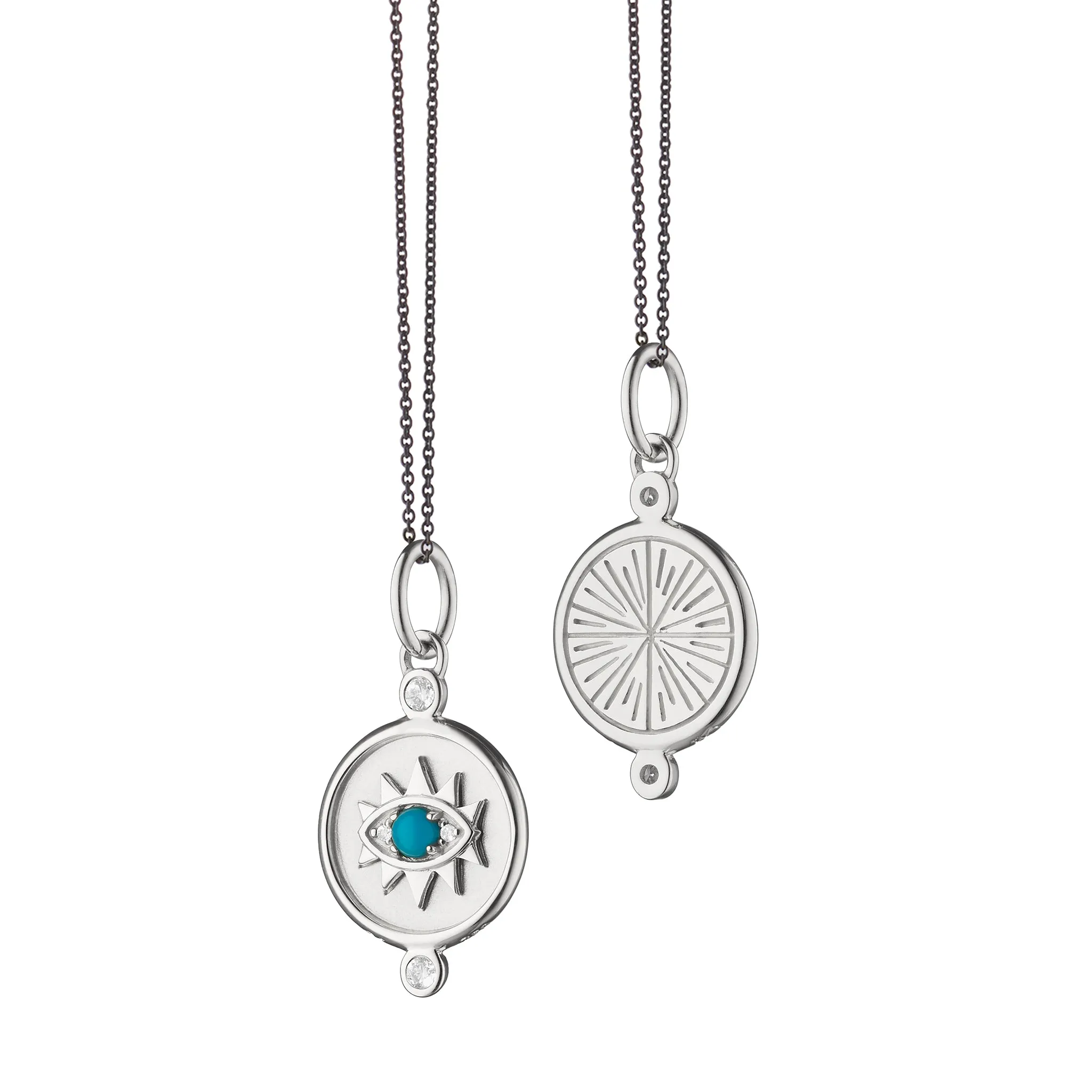 Mini "Protect" Evil Eye Sterling Silver Charm