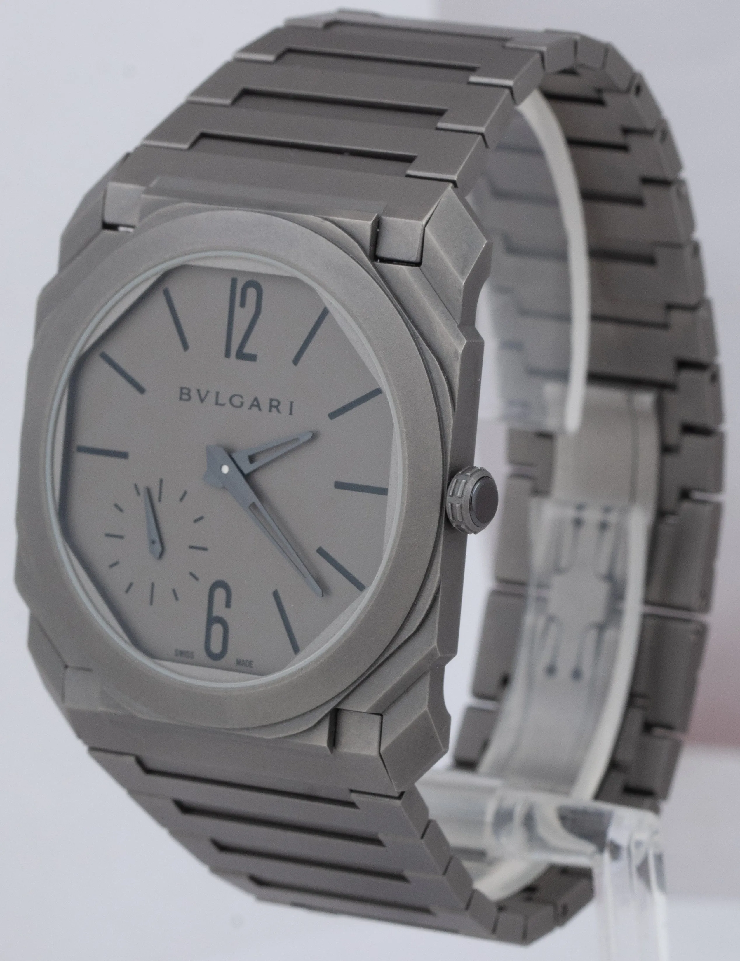 MINT BVLGARI Bulgari Octo Finissimo Titanium 40mm 102713 Automatic Watch PAPERS