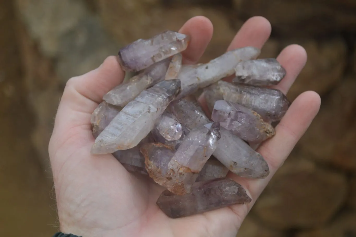 Natural Smokey Chiredzi Amethyst Crystals & Double Terminated Scepters x 35 From Chiredzi, Zimbabwe