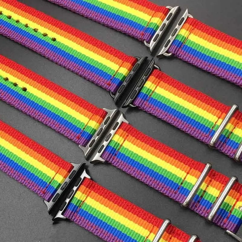 Nylon Strap Series Rainbow Sport bracelet Colorful Wristband