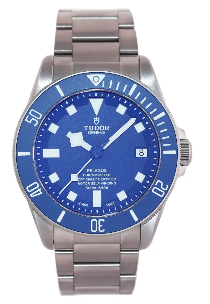 PAPERS Tudor Pelagos Titanium Steel 25600TB 42mm Blue Ceramic Watch