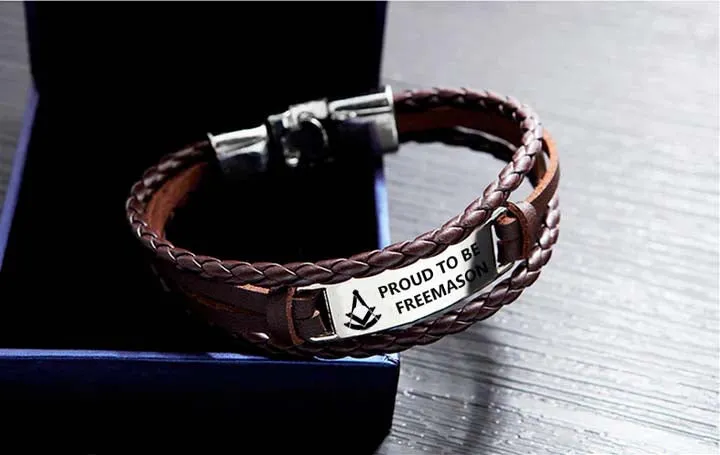 Past Master Blue Lodge Bracelet - Black & Brown