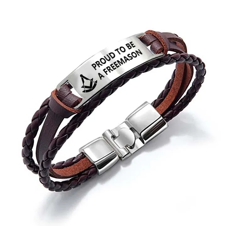 Past Master Blue Lodge Bracelet - Black & Brown