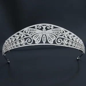 Petite Cubic Zirconia Butterfly Princess Tiara Crown