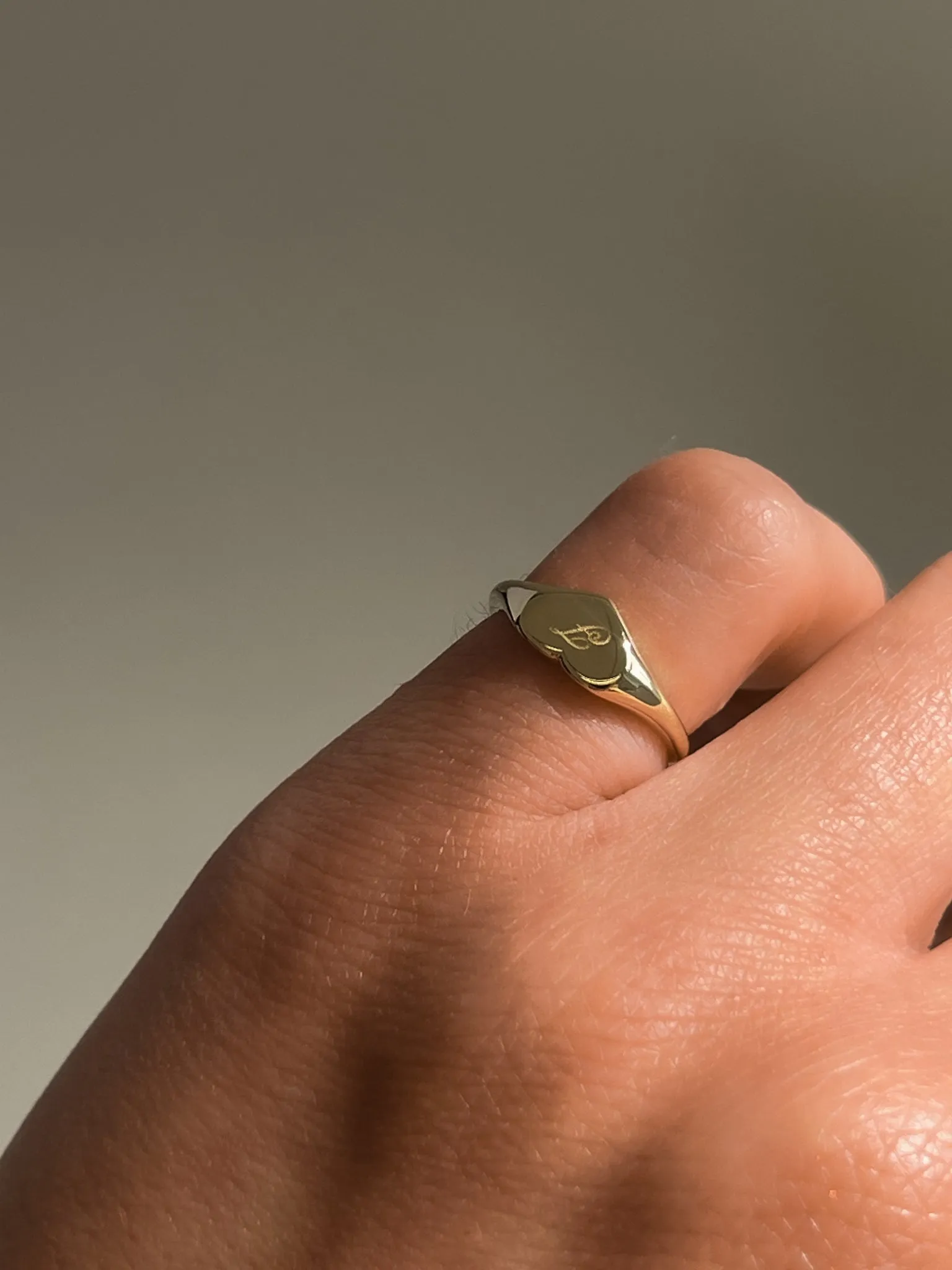 Petite Heart Signet Ring