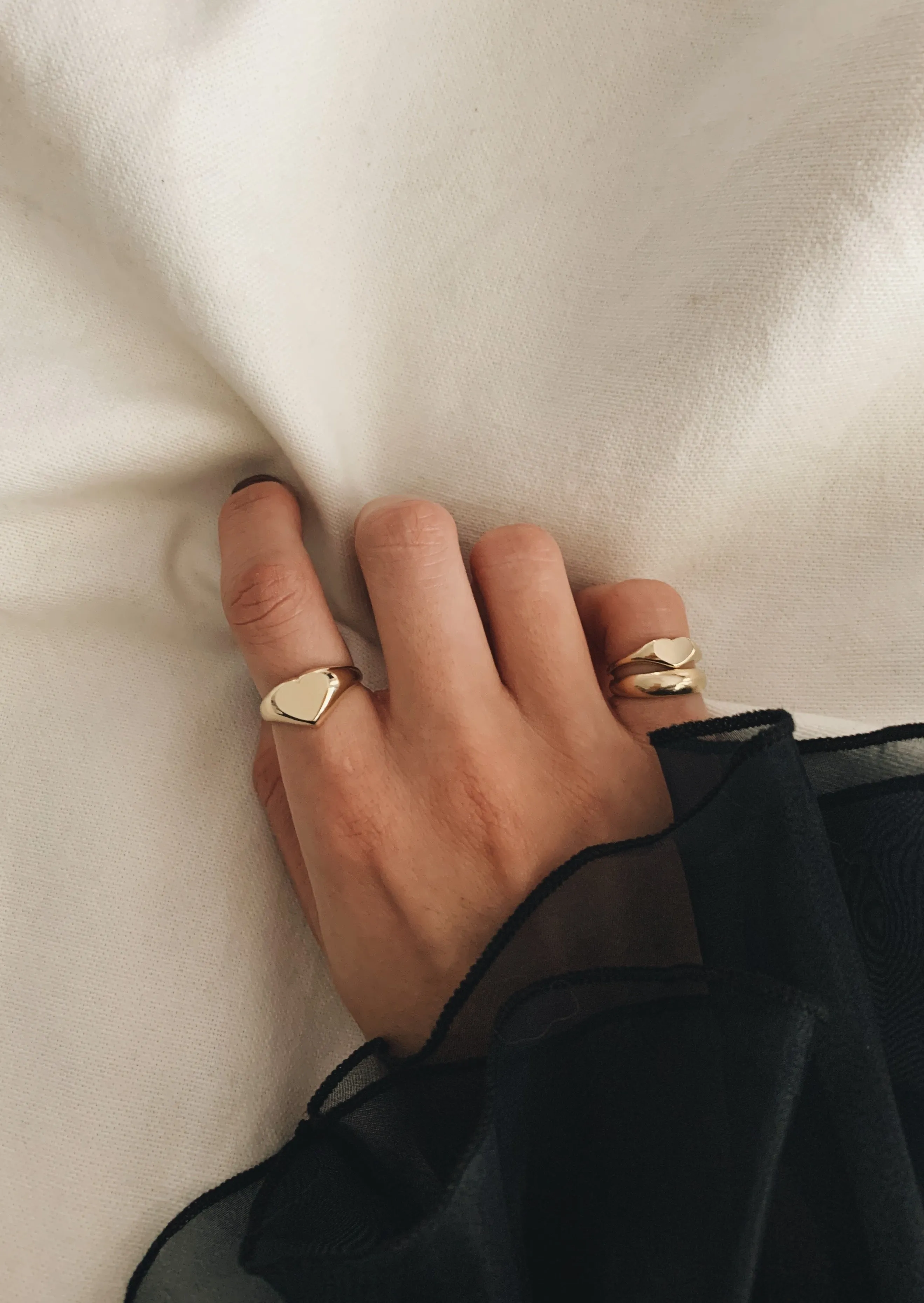 Petite Heart Signet Ring