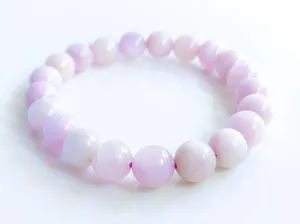 Pink Kunzite Crystal Bead Bracelet