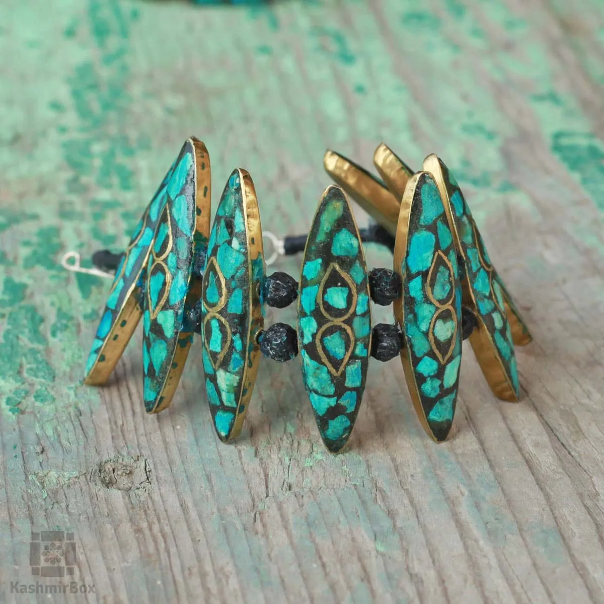 Pointed Kashmiri Turquoise Bracelet