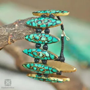 Pointed Kashmiri Turquoise Bracelet