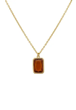 Portofino Necklace Gold Citrine