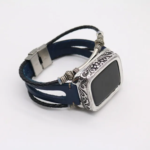 Retro Handmade Beads Premium Leather Vintage Wristband Series 7 6 5