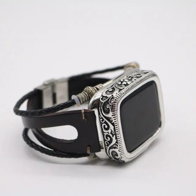 Retro Handmade Beads Premium Leather Vintage Wristband Series 7 6 5