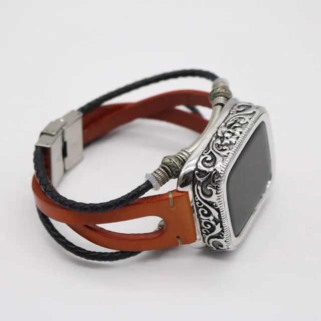 Retro Handmade Beads Premium Leather Vintage Wristband Series 7 6 5