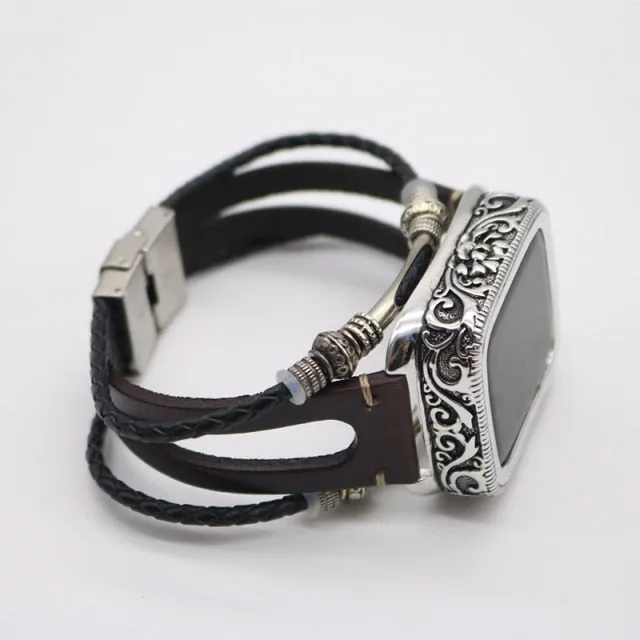 Retro Handmade Beads Premium Leather Vintage Wristband Series 7 6 5