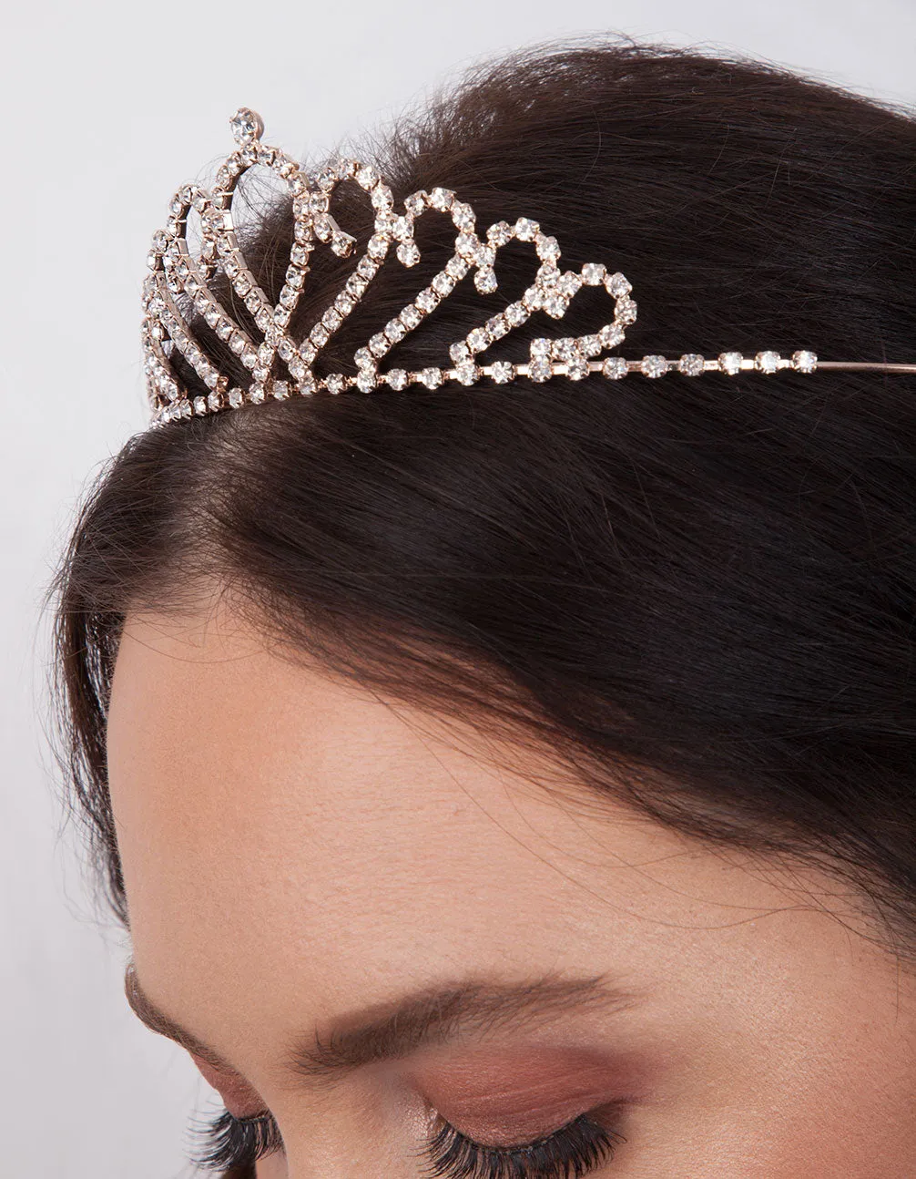 Rose Gold Diamante Tiara