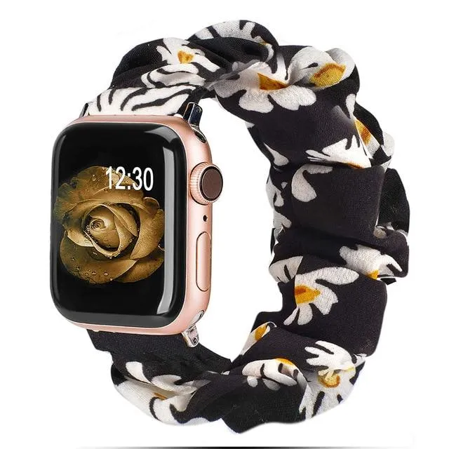 Scrunchie Strap For Watchband 7 6 5 Elastic Fashion Nylon Bracelet