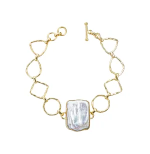 Sena Baroque Pearl Bracelet, Gold Vermeil