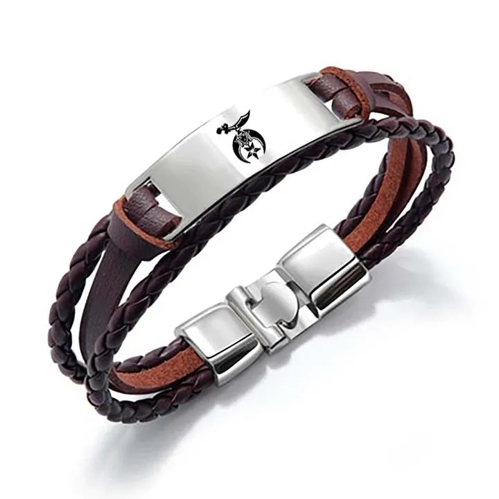 Shriners Bracelet - Black & Brown