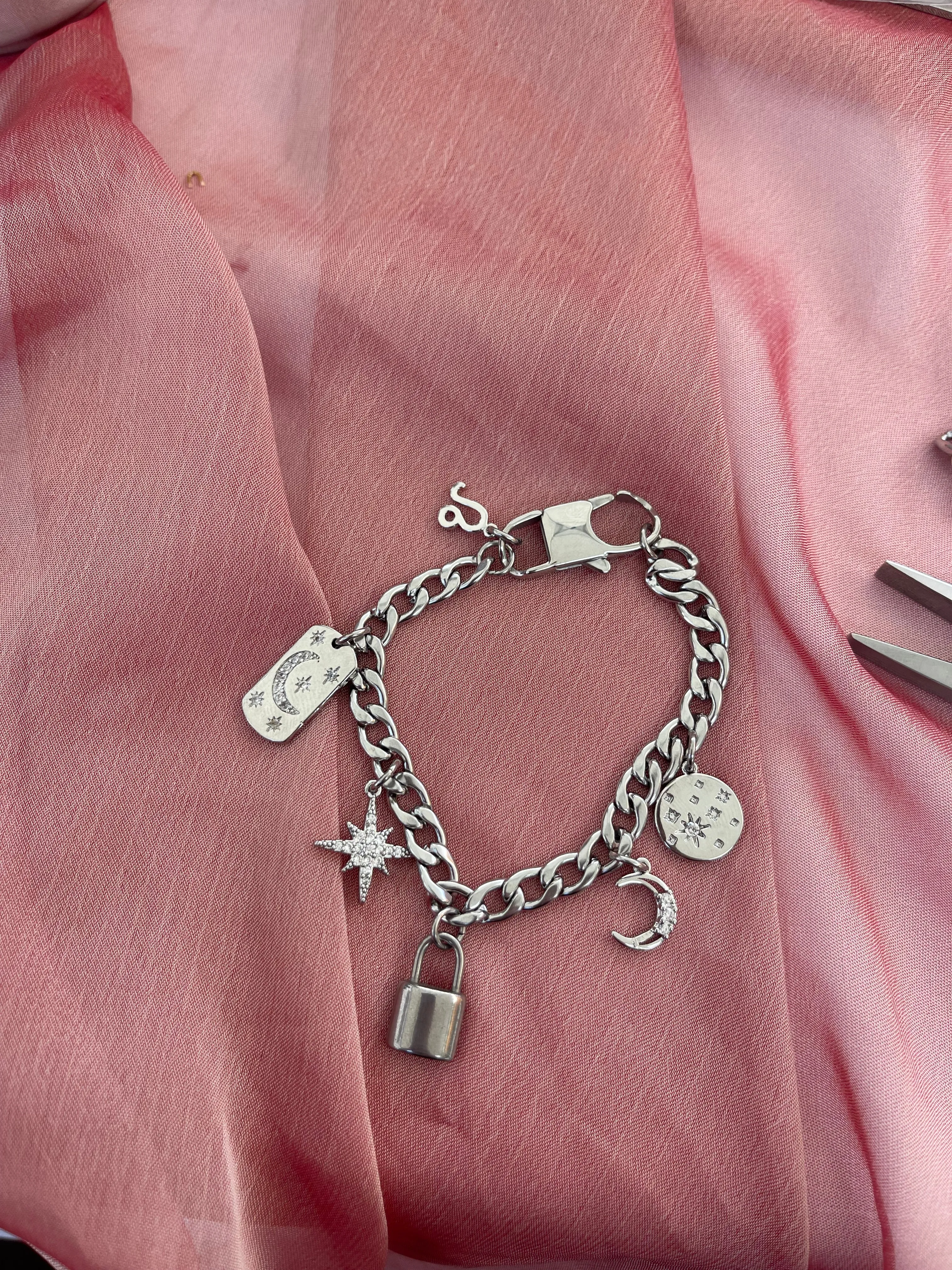 Silver Custom Charm Bracelet