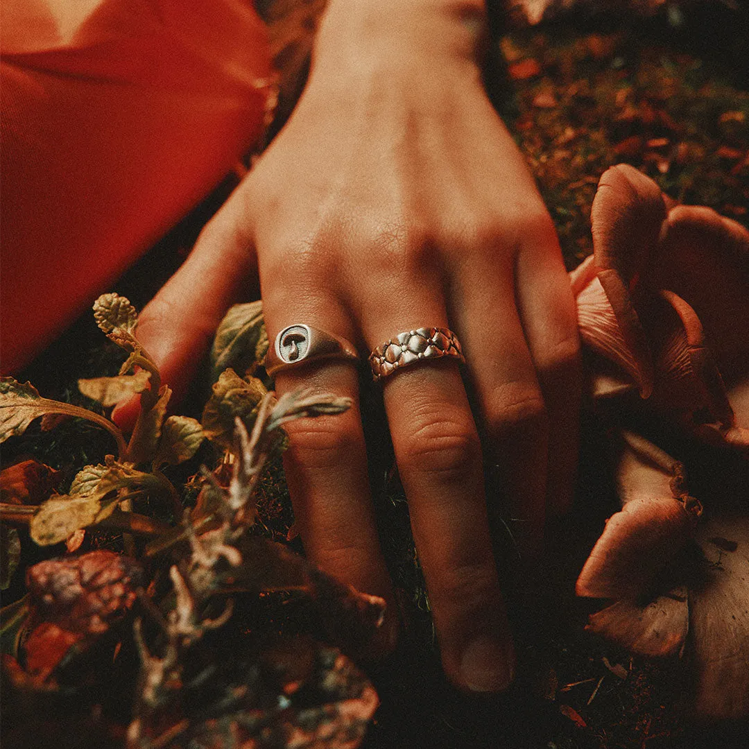 Silver Mushroom Ring