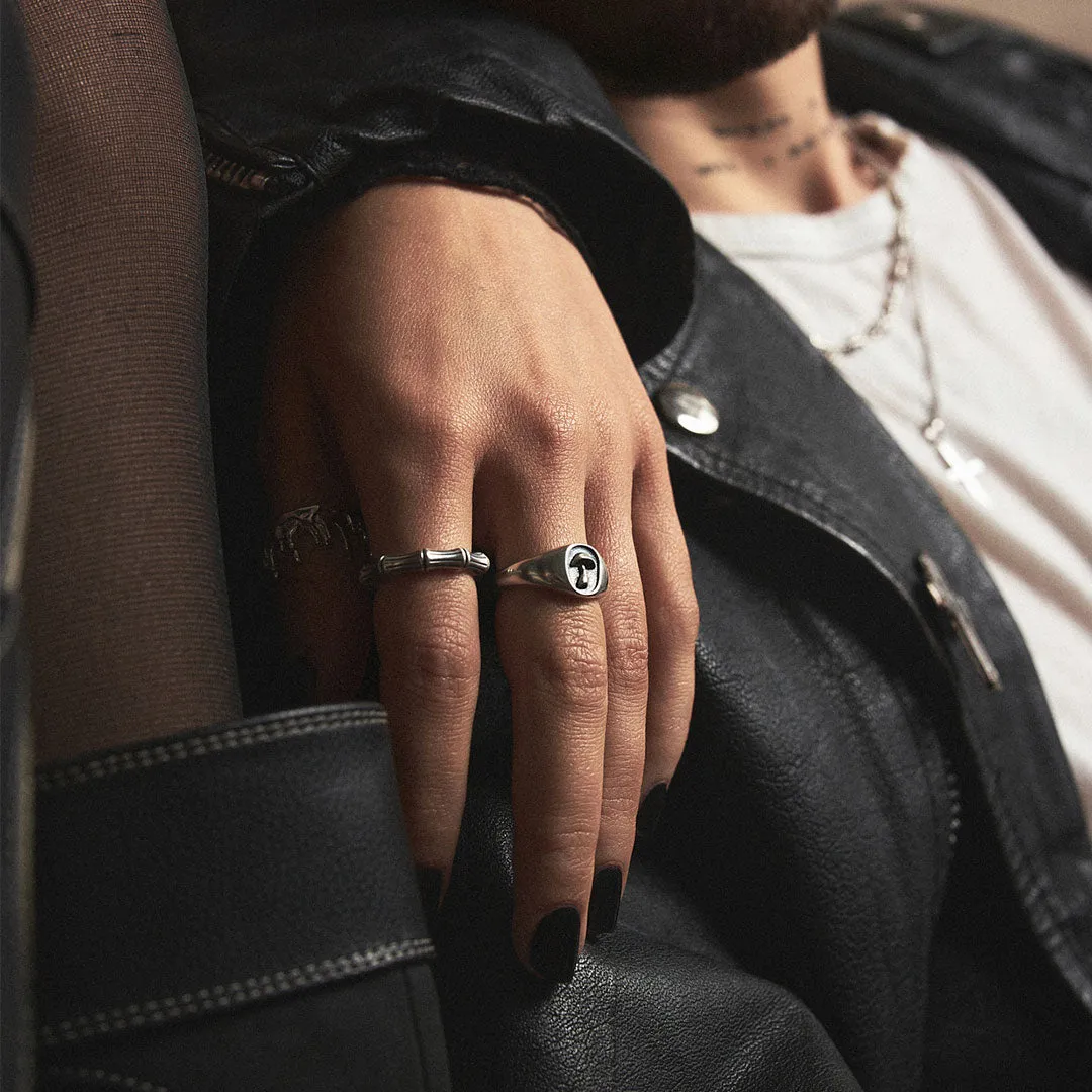 Silver Mushroom Ring