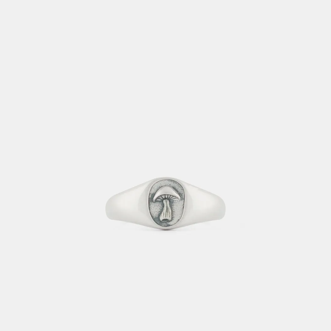 Silver Mushroom Ring