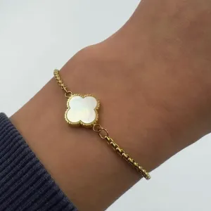 Single Four Petal Adjustable Bracelet